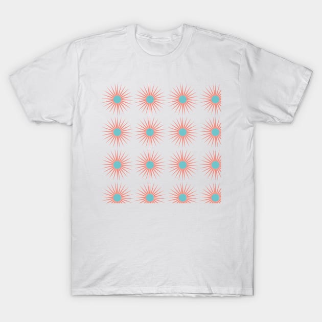 Starburst like pattern on transparent background T-Shirt by ikshvaku